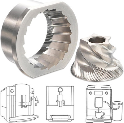 Conical Burr Grinder Set   Replacement for Espresso Machines Compatible with JUR