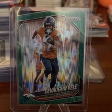 Panini Prizm DeVaughn Vele Green Prizm 2025 Denver Broncos Rookie NFL Card #54