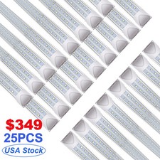25Pack 72W 8FT Led Tube Light Bulbs 8 Foot T8 Integrated Led Shop Light Fixture