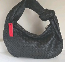 Borsa hobo KELLY & KATIE NERA tessuto ecopelle borsa vegan nuova