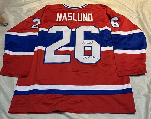 Mats Naslund  “Le Petite Viking” Autographed Custom Hockey Jersey JSA size XL