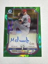 2026 1st Bowman Chrome Green Lava Refractor Moises Chace Auto 72/99 RC Phillies