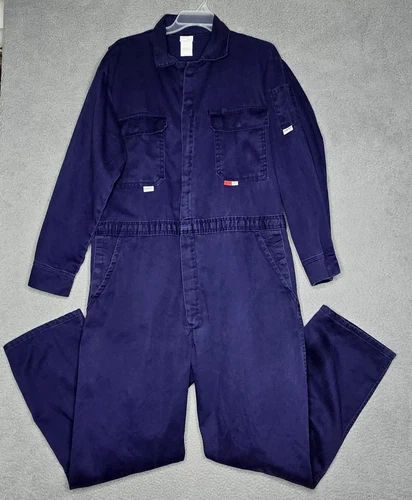 Saf-Tech Indura FR Flame Resistant Full Zip Coveralls - Size 46 Tall - Made USA - product listing photo