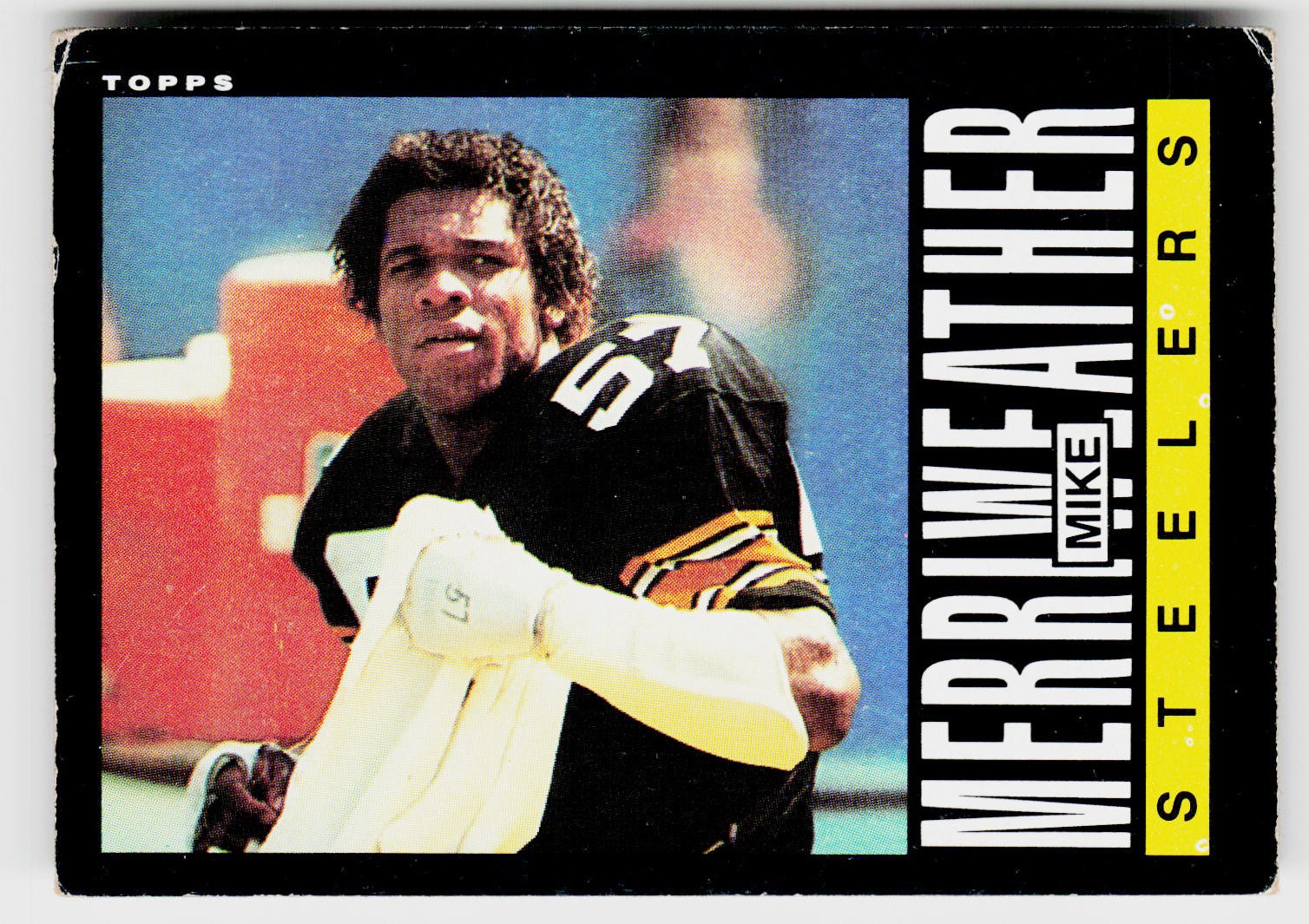 Mike Merriweather #360 Football Cards 1985 Topps trading card — raw and PSA graded price guide