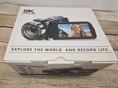 8K Ultra HD Digital Camcorder 64MP Remote and 2 Batteries
