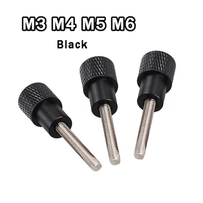 Rändelschrauben Hohe Form Aluminium + Edelstah M3M4M M6 Rändelschraube Schwarz - Bild 1 von 4