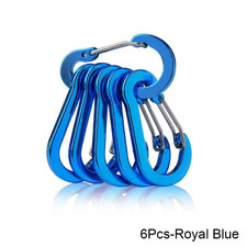 6/12pcs Mini Carabiner Clip Keychain Hook Aluminum EDC Gear Clip Set