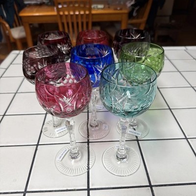 Nachtmann Traube - Tall Hock Wine Glasses 8 1/4 , Set of 8 See Photos Read
