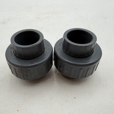x2 IPEX F1970 SCH80 PVC  1''  NSF UNION RING FITTING USA 150psi / 73F