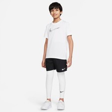 Nike Pro DRI FIT Boys Training Tights DM8530-100 White size Medium