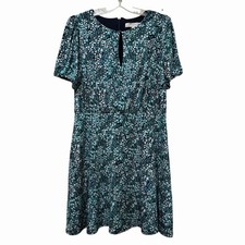 Loft Women's 8 Wildflower Puff Sleeve Tiered Summer Dress B2