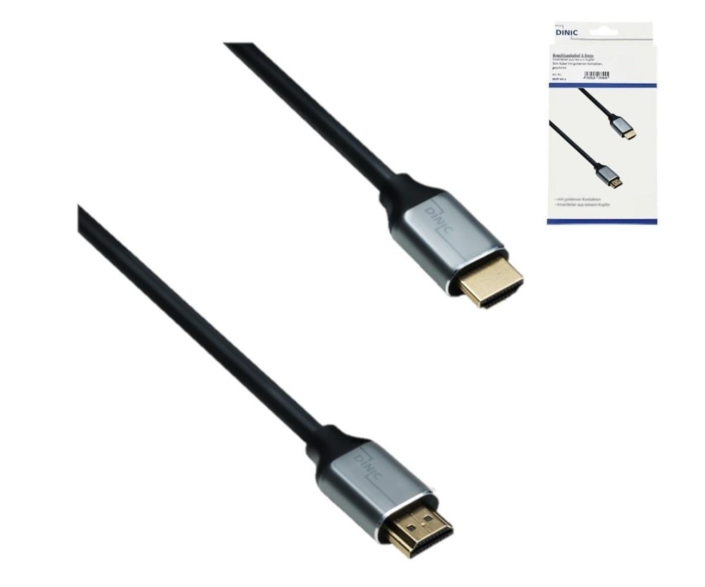 Кабель DINIC HDMI 21 5 м 2-х ступенчатый алюминиевый корпус 48 Гбитс 1906988 3590₽