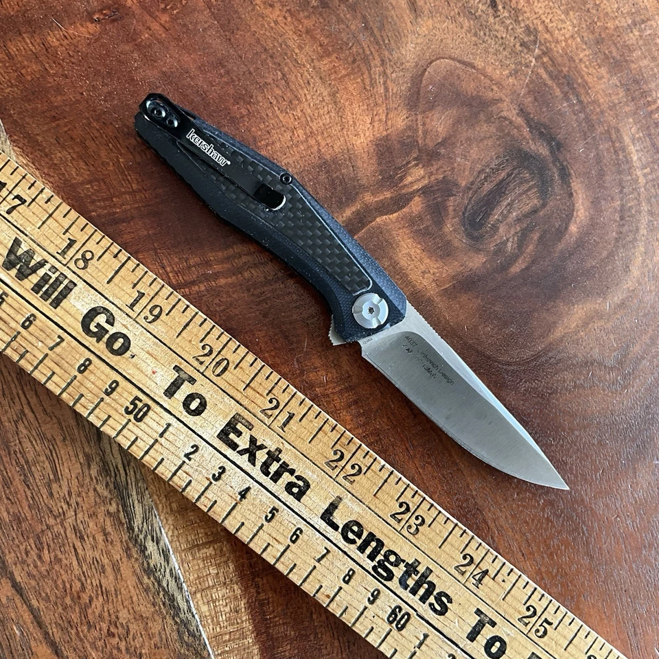 Kershaw Atmos 4037 Folding Pocket Knife - Flipper Plain Blade - Good - Image 2 of 4