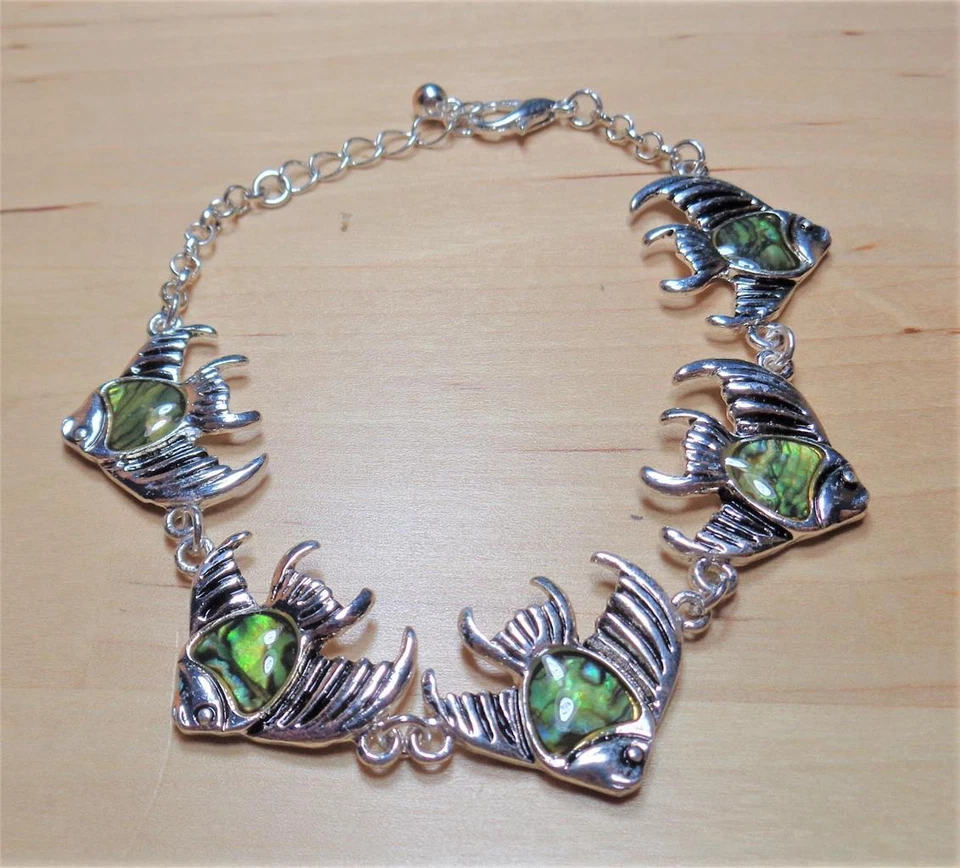 PULSERA PLAYA MODA PEZ ÁNGEL NÁUTICO MADREPERLA VIDA MARINA RODIO ENCANTO Foto 4 de 4