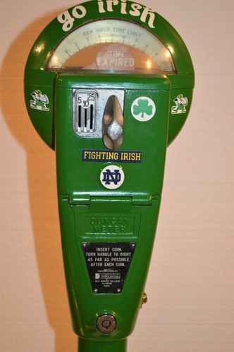 Custom Notre Dame Football Theme Vintage Duncan Parking Meter Display Pop! Works