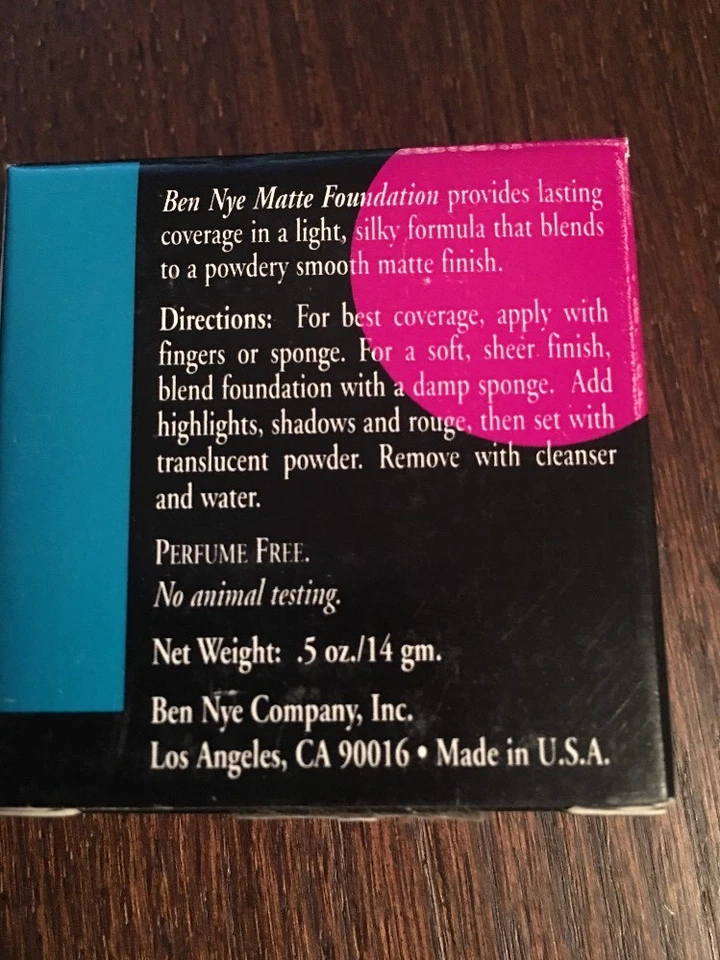 Ben Nye~Matte Foundation FT-9 Olive Amber .5oz New/ Old Stock - Image 2 of 4