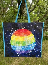 NEW TJX Shopping Bag PRETTY MIRROR BALL Colorful 🌈Reusable Tote Bag