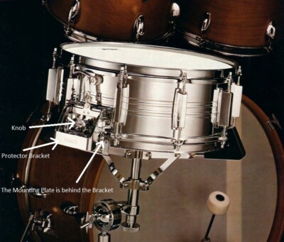 Yamaha Snare Protector Bracket, Mounting Plate and Knob   Super-Sensitive Models