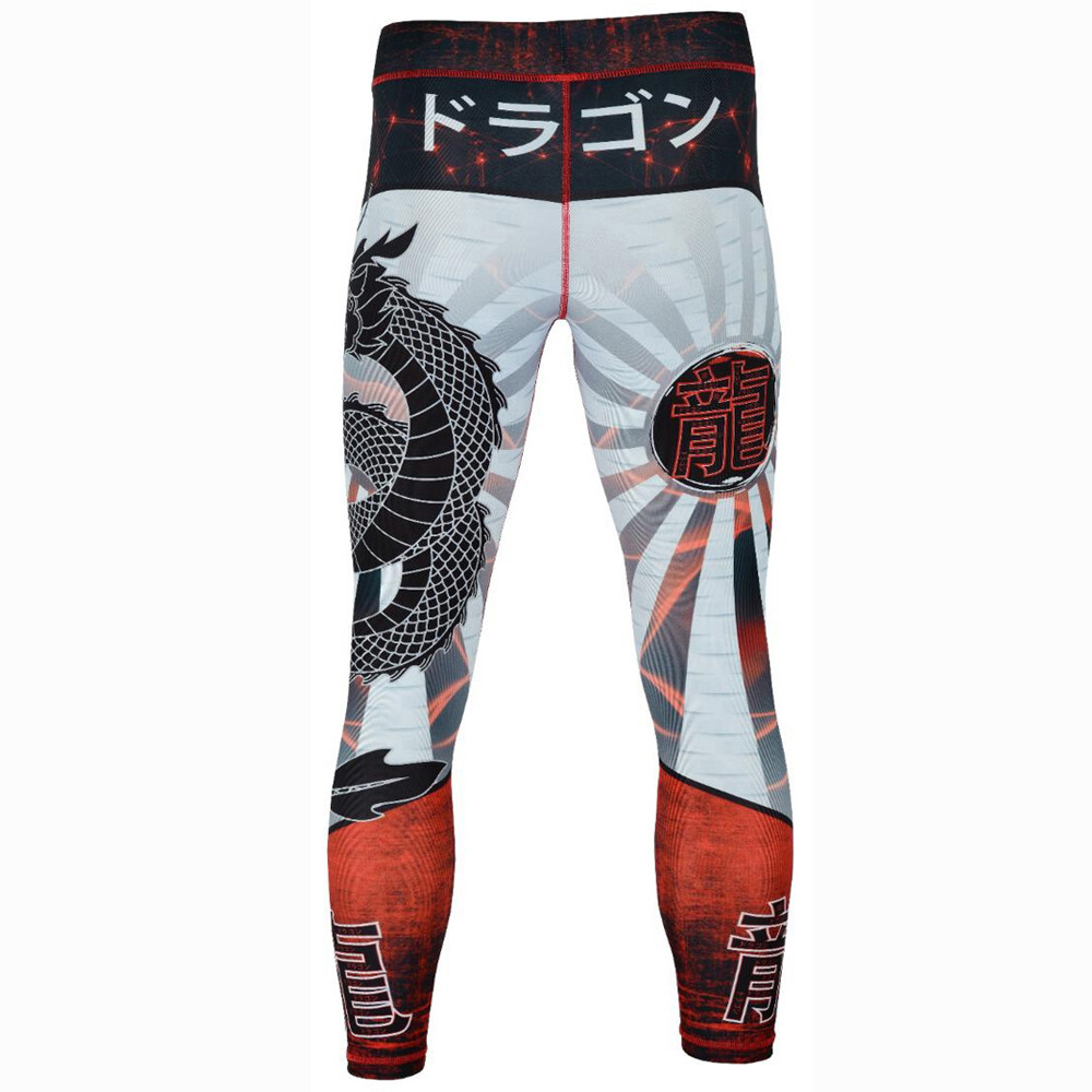 Hardcore Training Pantalon Compression Enfant Noir - Leggings No Gi Fitness, MMA, BJJ, Boxe, Course, Sport