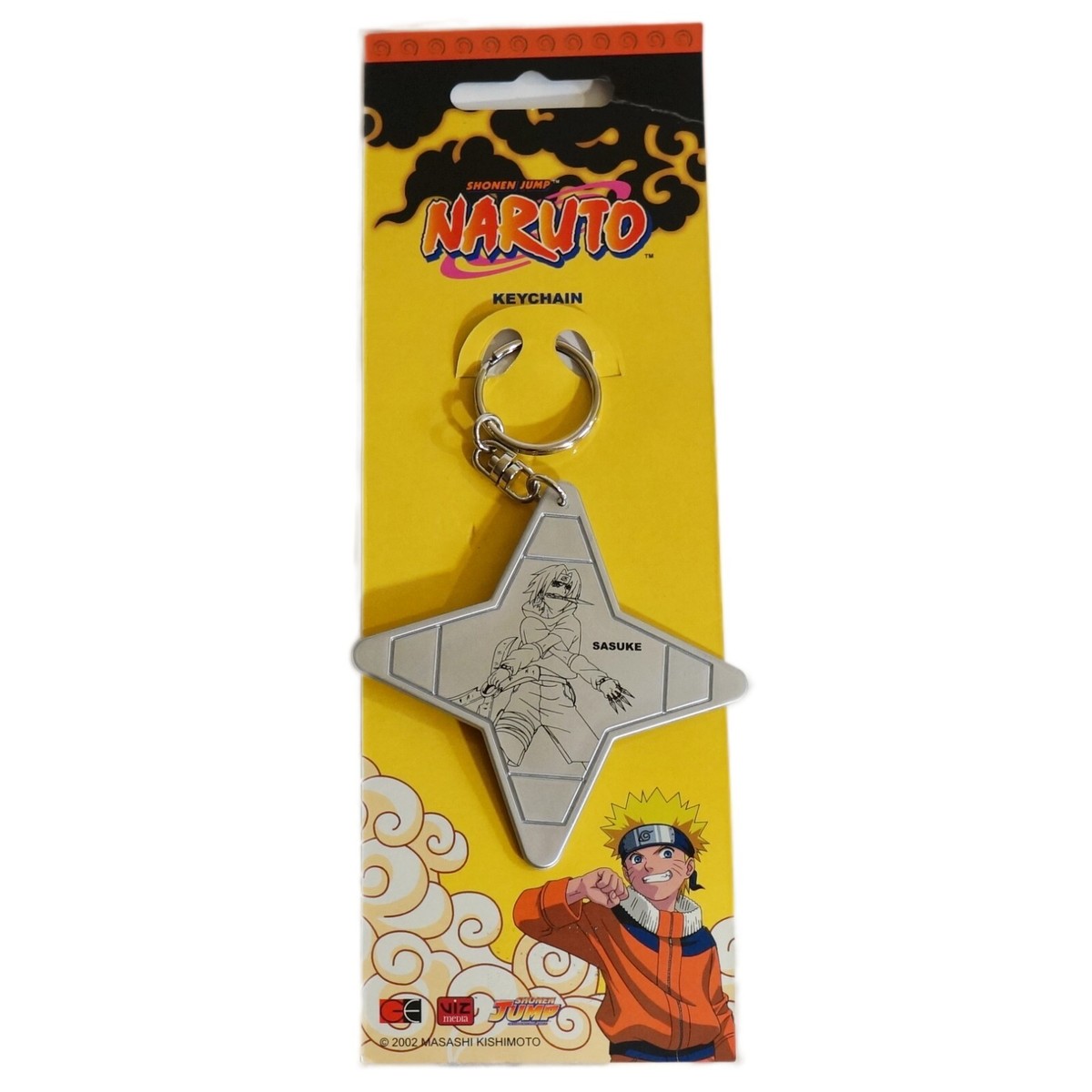 Naruto Sasuke Shuriken Shape Key Chain Anime Official Licensed