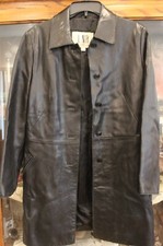 Lnr By La Nouvelle Renaissance Women's Black Leather Coat Sz Sm Beautiful! L#55