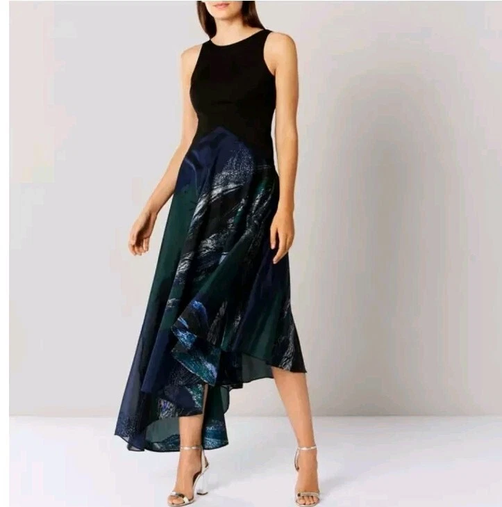 coast teal evening dress size 16 resale uk Primavera Couture 4201 Size 16 Teal Short Sheer Beaded Cocktail Dress Ruched Sequin Slit Beaded Homecoming Gown