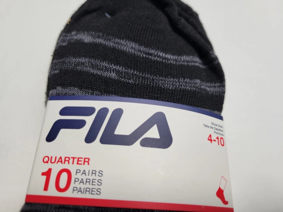 Fila Mujer Cuarto 10 Pares Poliéster Suave Informal Calcetines Completamente Confort Talla 4-10 Foto 2 de 4