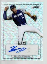 2022 Leaf Perfect Game A-A Auto Silver Rainbow #MA-BH1 Braden Holcomb