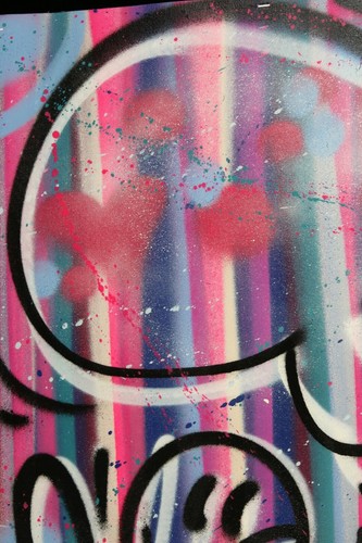 QUIK Lin Felton Original Painting on canvas Signed + sticker banksy seen cope2 - Picture 7 of 9