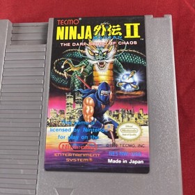Ninja Gaiden II: The Dark Sword of Chaos (Nintendo NES, 1990) Authentic!