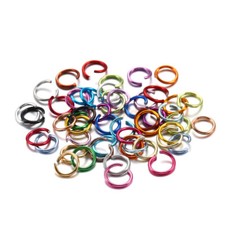 300Pcs Aluminum Open Jump Rings Split Rings Connector For DIY Jewelry Making