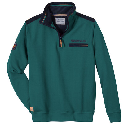 Redfield modisches XXL Troyer-Sweatshirt dunkelpetrol
