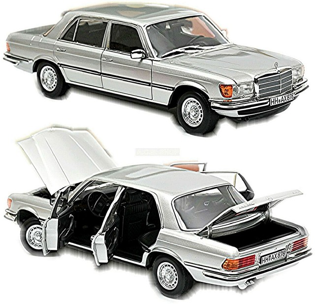 Mercedes Benz 450 Sel 6 9 1976 Silver 1 18 Norev 1785 For Sale Online Ebay