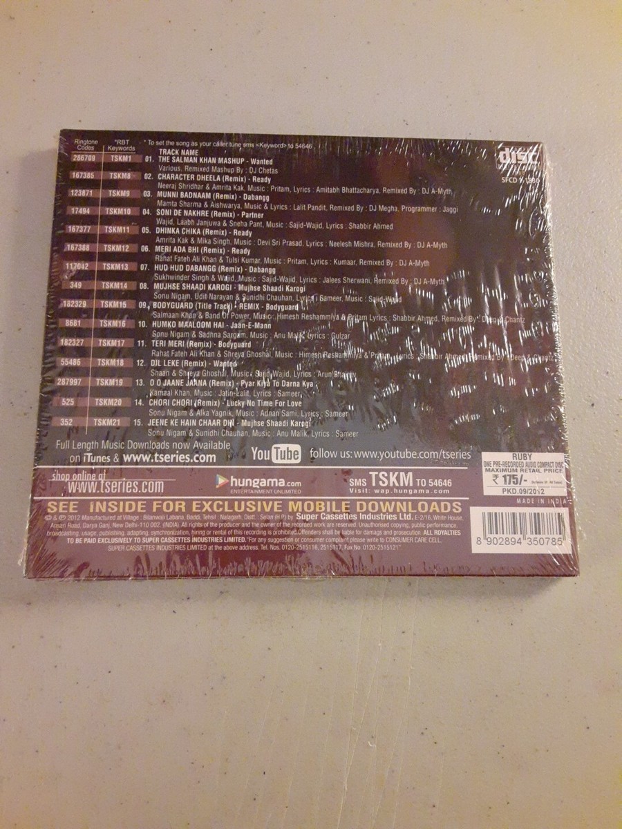 Bollywood Wanted Dil Leke Various The Salman Khan Mashup (CD, 2012