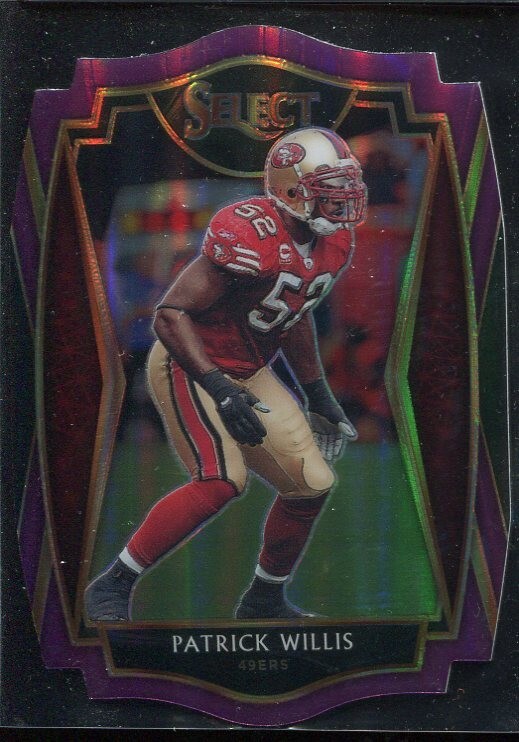 2020 Panini Select Prizm Purple Die Cut Patrick Willis #134 San Francisco 49ers