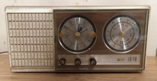 Vintage ARVIN AM FM Tube Radio Alarm Clock Cream / Tan Color