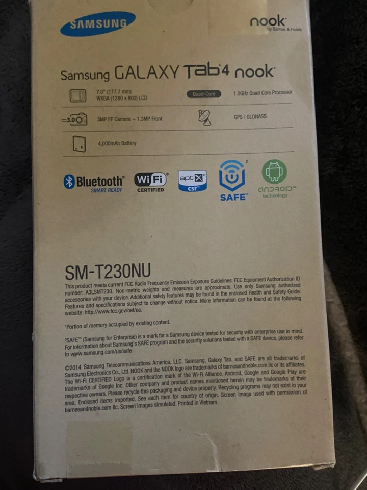 Boxed Samsung Galaxy Tab 4 Nook Special Edition Tablet 7-in - Black (SM-T230NU) - Image 2 of 3