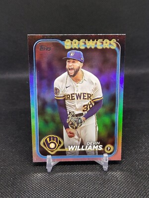 2024 Topps #135 Devin Williams Rainbow Foil Brewers Yankees