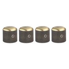 4Pcs Metal Dome Guitar Knobs Volume Tone Guitar Speed Control Knobs Bronze