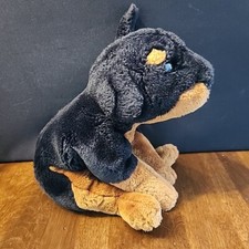 Kids Preferred Rottweiler 12" Plush Dog Puppy Stuffed Animal Laying Down Sitting