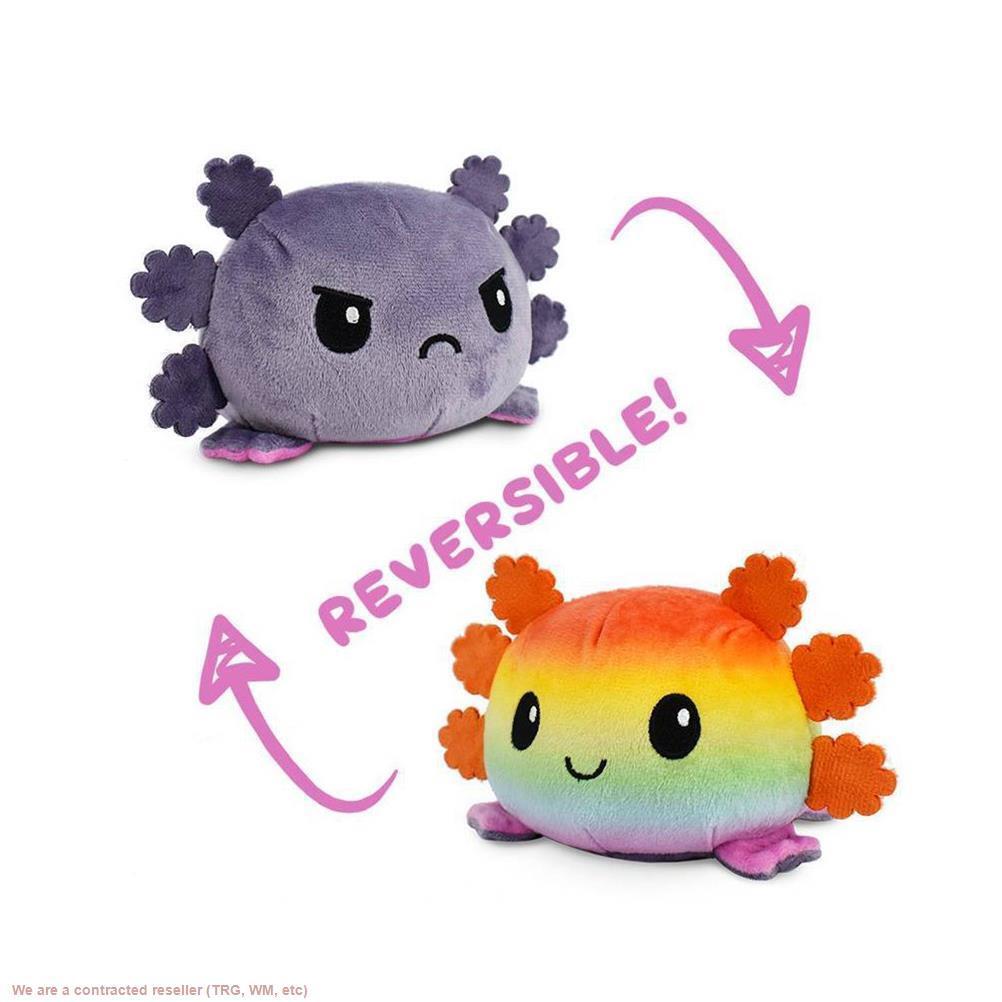 Двухсторонний радужный и серый Аксолотлевый плюш 2190₽