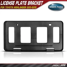 Front Side Plastic License Plate Bracket for Toyota Highlander 2011-2013 Black