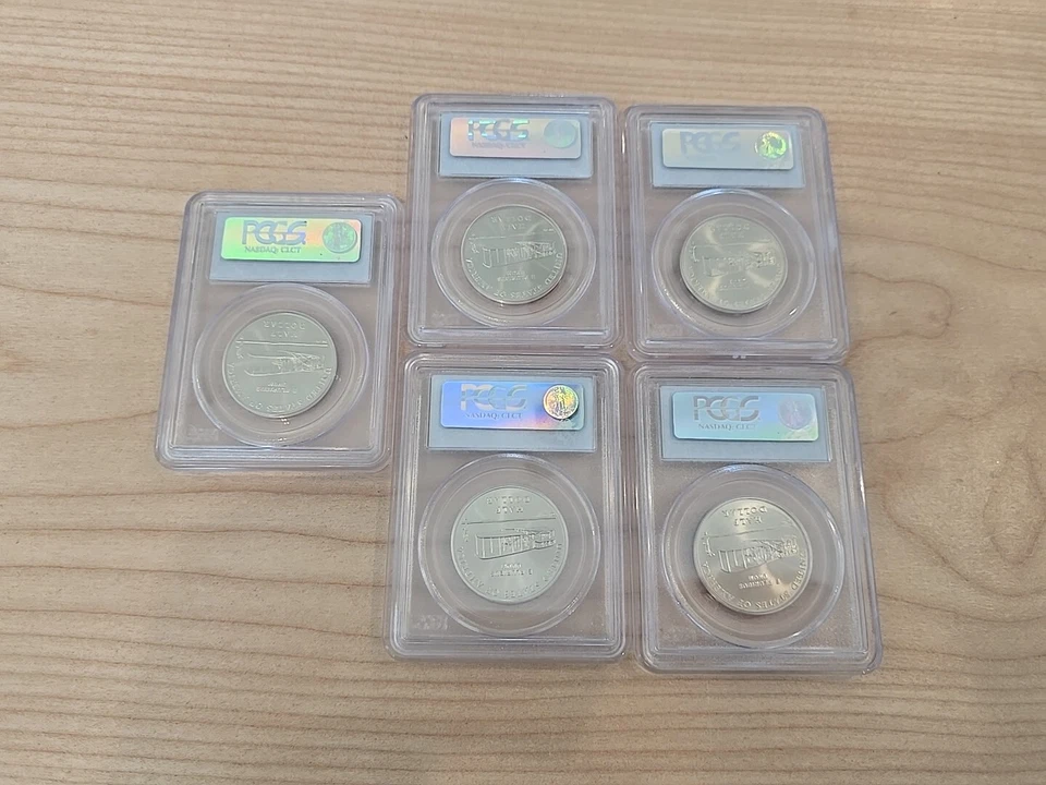 Lot Of 5x 2003-P First Flight 50c Commemorative Half Dollar PCGS MS69 - Image 2 of 4