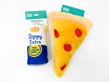 ZippyPaws Pizza and Beer Dog Toys 2-Pack