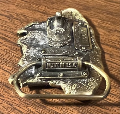 Rock 'N Roll Music Rocker Classic Vintage Belt Buckle (1982) Made in USA (ser #) - Picture 3 of 4
