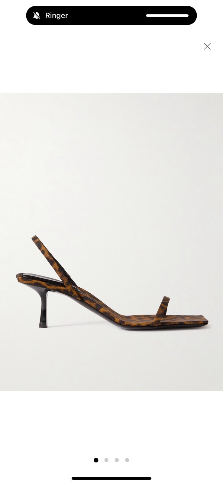 Sandali Saint laurent Jaspe stampa leopardata faille slingback 38