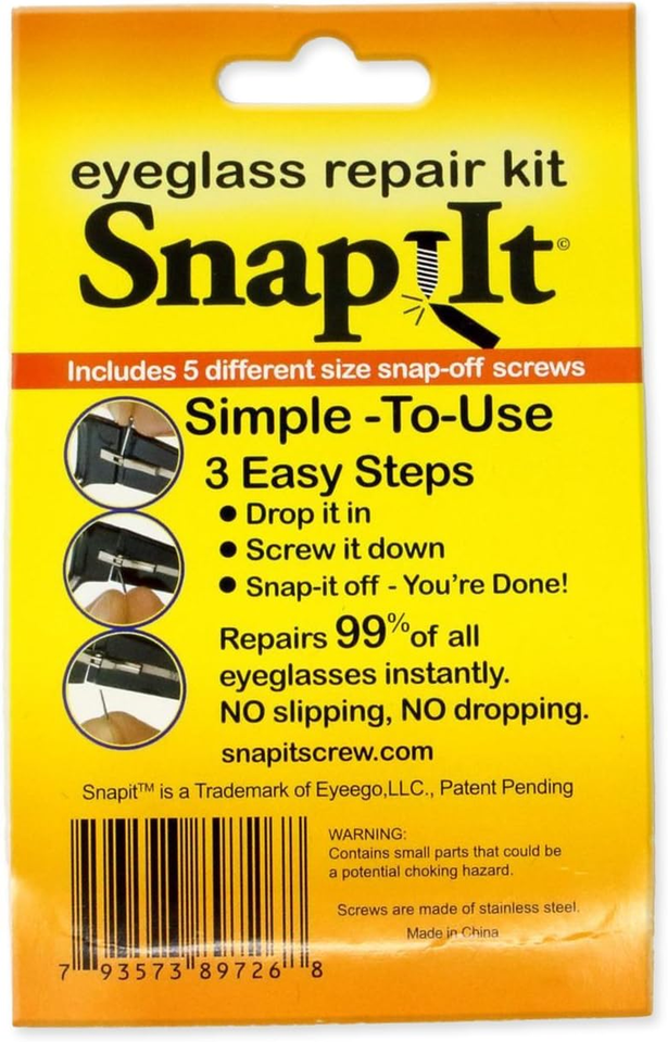 SnapIt Eyeglass Repair Kit, 6 Pack eBay