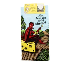 Blue Q "Have You Tried Cheese?" Dish Towel Funny Housewarming Gift NWT