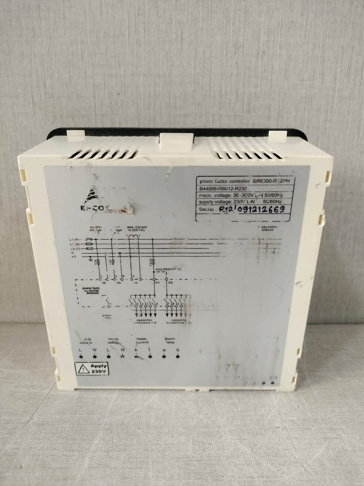 EPCOS BR6000-R12PH/ B44066-R6012-R230 EPCOS BR6000-R12PH/ B44066-R6012-R230 POWER FACTOR CONTROLLER - TRIED & TESTED 15