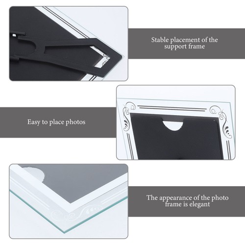 2 Pcs Bilderrahmen Aus Kristallglas Tischplatte Fotohalter Anzeigen Baby - Bild 10 von 12